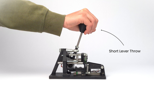 short lever throw of diy 3D printed sim racing shifter