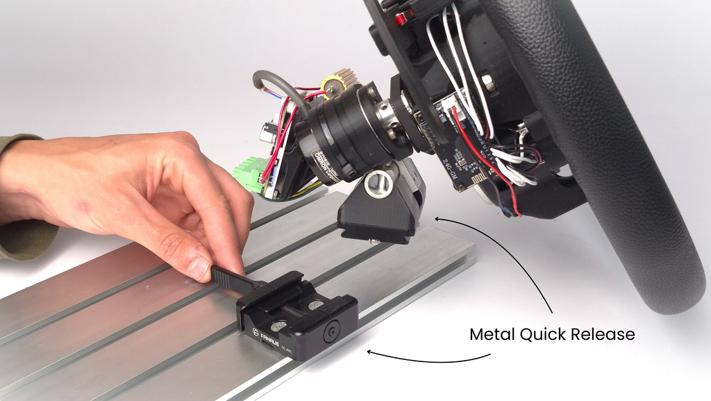 metal quick release of diy force feedback steering wheel with 15Nm direct drive force feedback for sim racing 