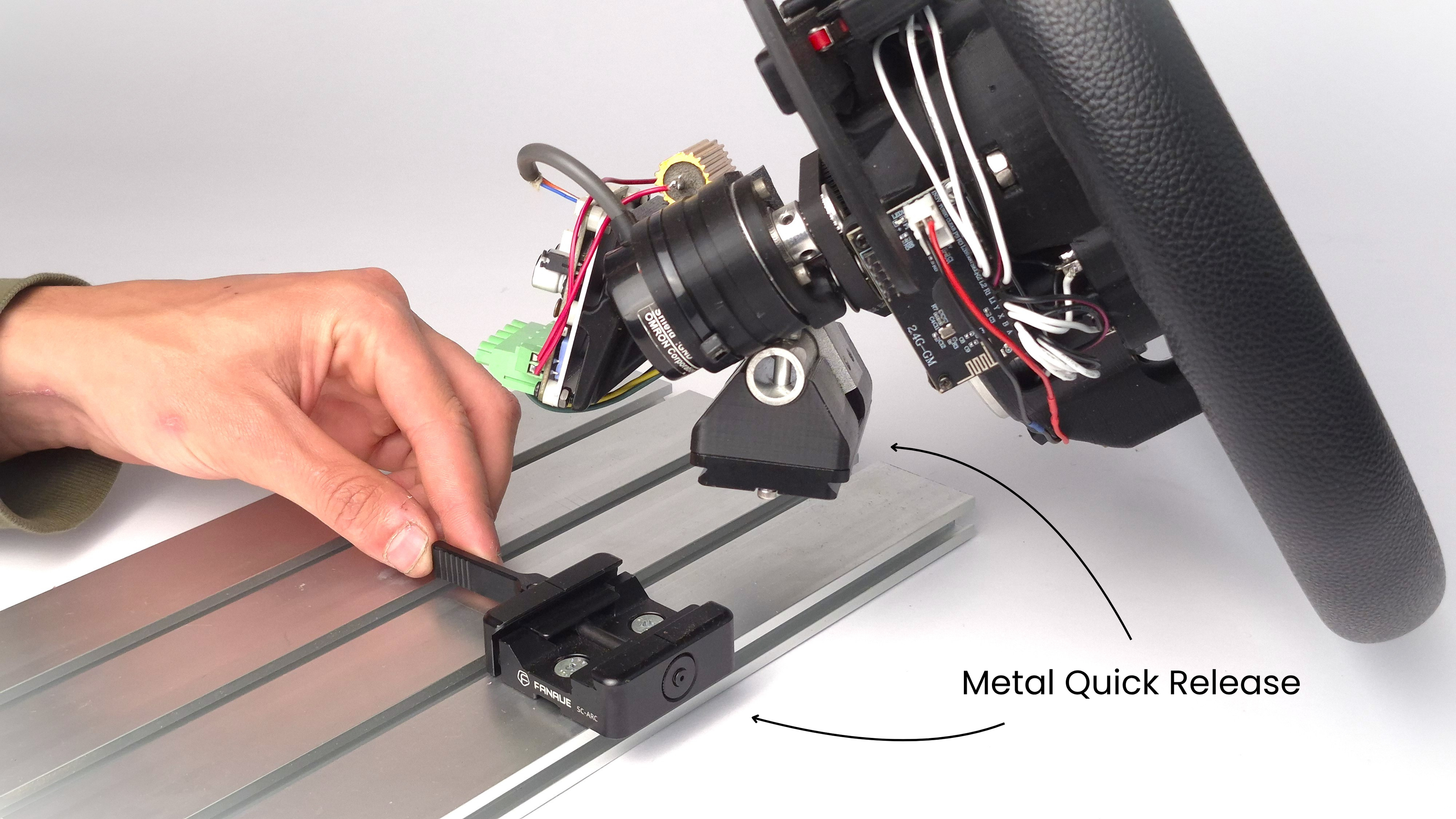 metal quick release of diy force feedback steering wheel with 15Nm direct drive force feedback for sim racing 