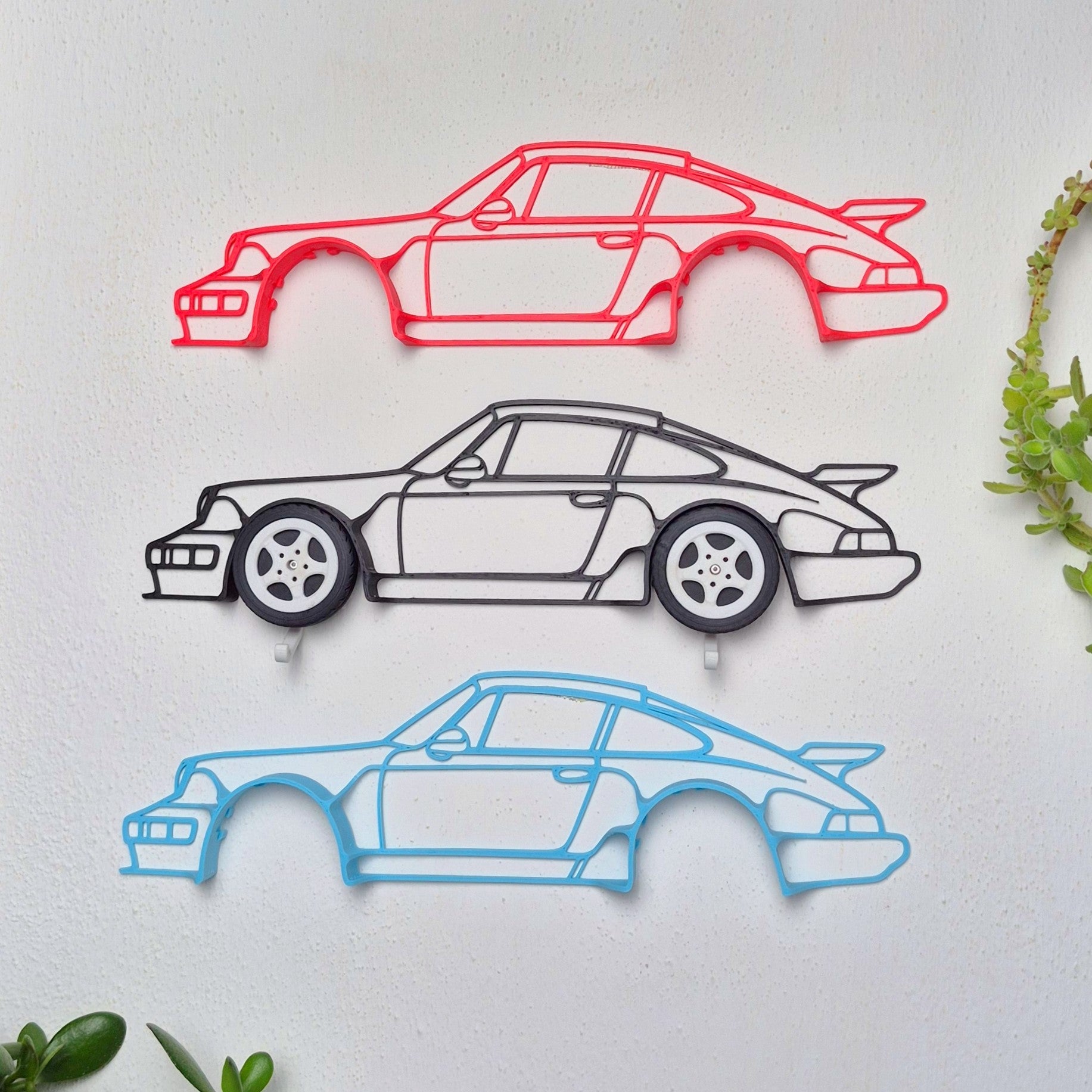 classic flat 6 naturally aspirated car keychain