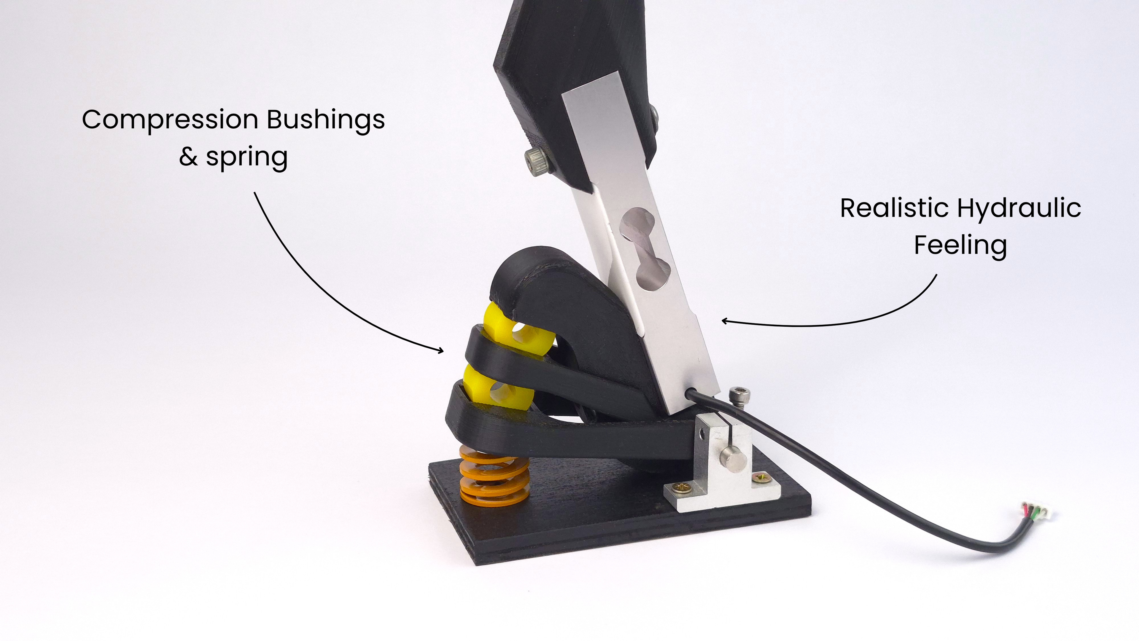 showing the simple construction of 3D printed diy loadcell sim racing handbrake
