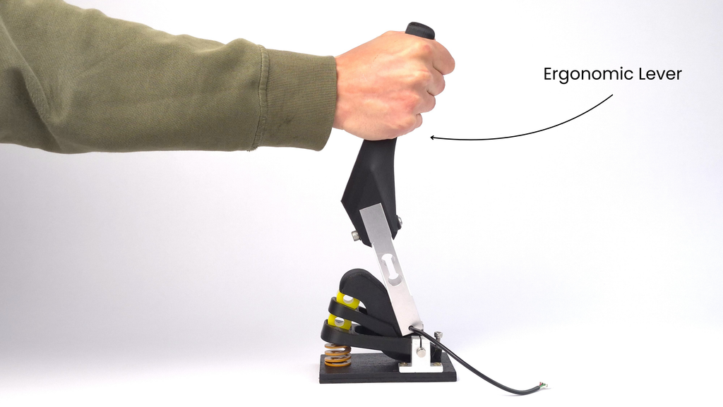 sim racing 3D printed handbrake with ergionomic lever 