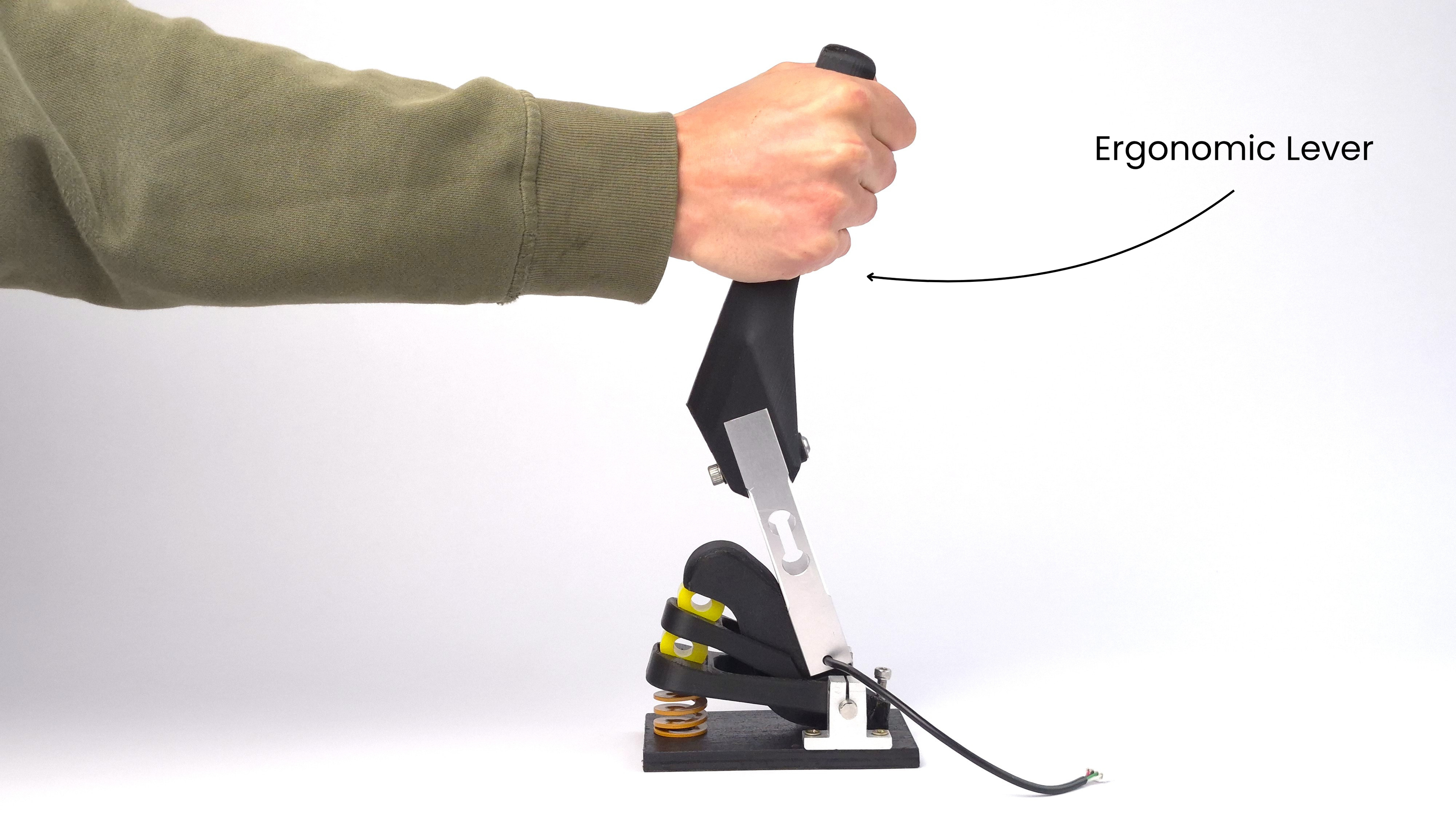 sim racing 3D printed handbrake with ergionomic lever 