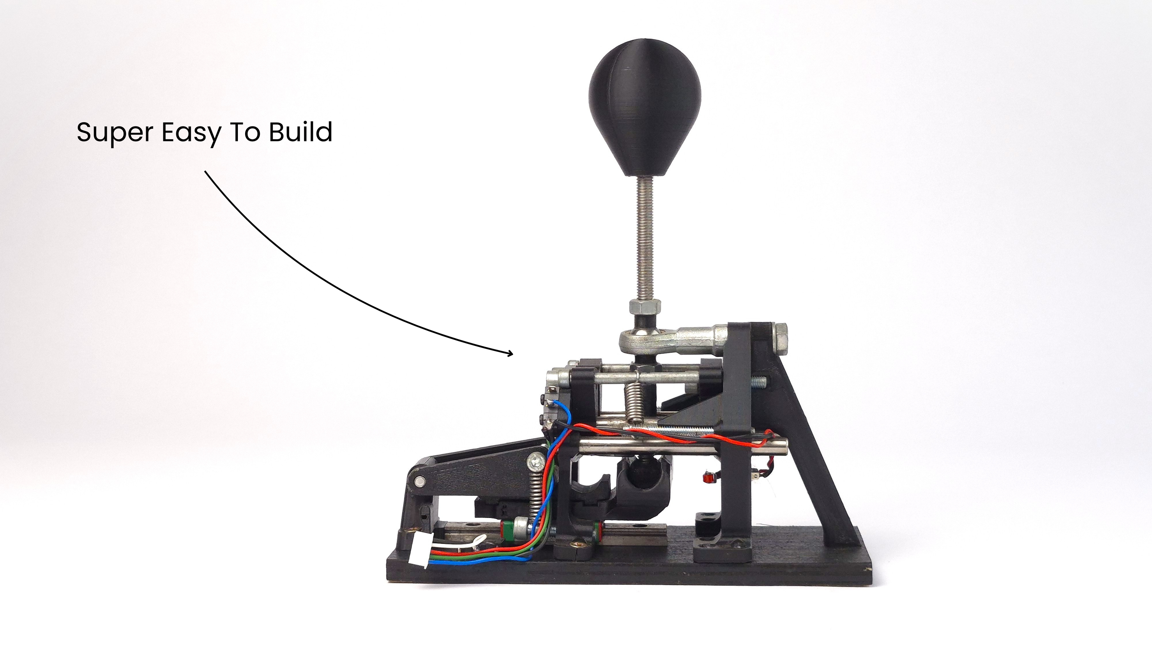 diy 3D printed sim racing H shifter, super easy to build
