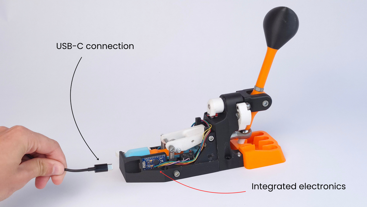 DIY Sim Racing Shifter H-pattern & Sequential - 3D models - upgraded version