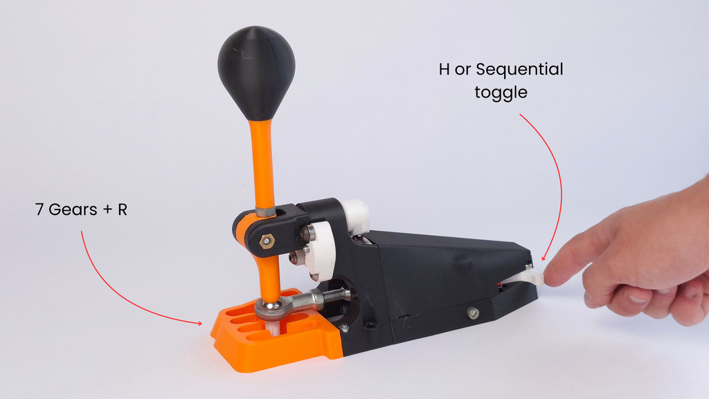 DIY Sim Racing Shifter H-pattern & Sequential - 3D models - upgraded version