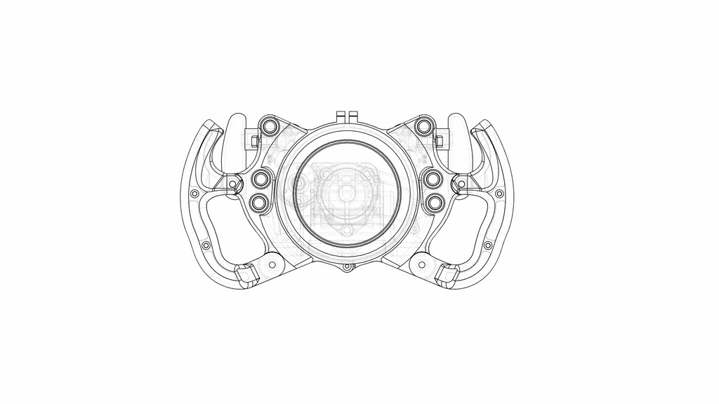 Basic Sim racing steering wheel digital 3D models